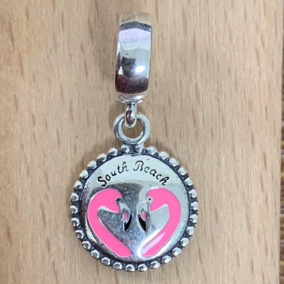Pandora Jewelry - Pandora South Beach Flamingo Dangle Charm, S925 Silver Bracelets